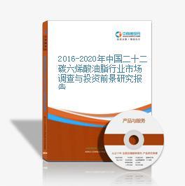 2016-2020年中國二十二碳六烯酸油脂市場前景及融資戰略咨詢